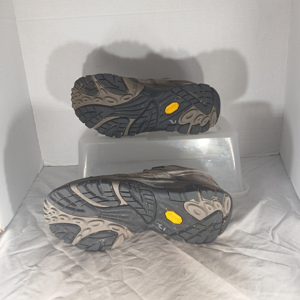 Merrell Moab 2 Waterproof Hiking Shoes 8.5 Brown Grey Gorpcore Trail Orthotic - Picture 8 of 10